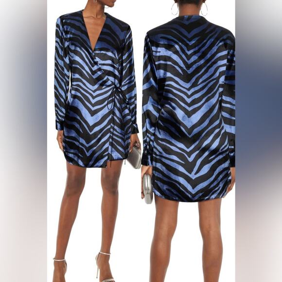 MICHELLE MASON
Zebra-print velvet mini wrap dress - Picture 1 of 9